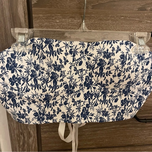 NWT Cider Floral Print Strapless Crop Top - Picture 4 of 6